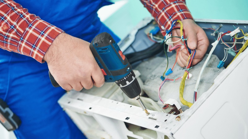 Beypazarı Çetintaş Çetintaş çamaşır makinesi kart tamiri – Su almama arızası orijinal parça ile giderildi. - Teknik servis örneği